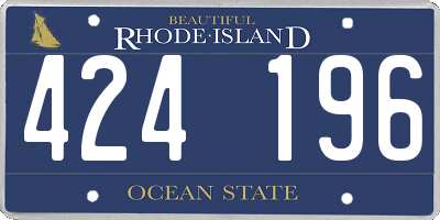 RI license plate 424196