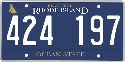 RI license plate 424197