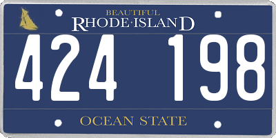 RI license plate 424198
