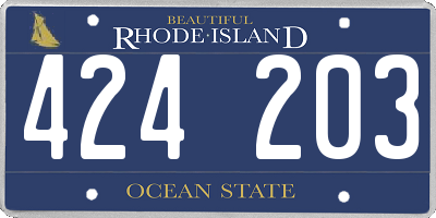 RI license plate 424203