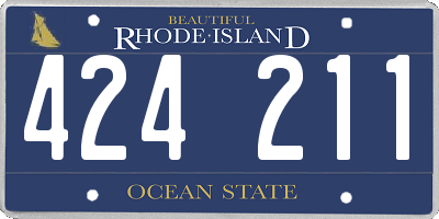 RI license plate 424211