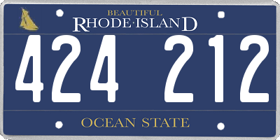 RI license plate 424212