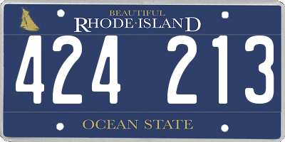 RI license plate 424213