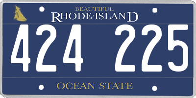 RI license plate 424225