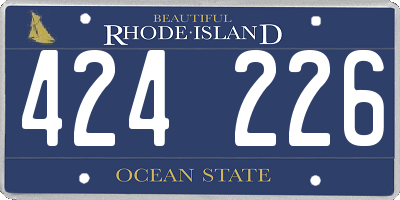 RI license plate 424226
