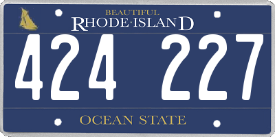 RI license plate 424227
