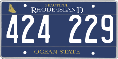 RI license plate 424229
