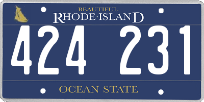 RI license plate 424231