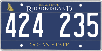 RI license plate 424235