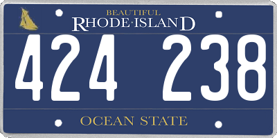 RI license plate 424238