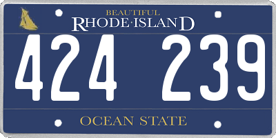 RI license plate 424239