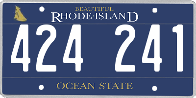 RI license plate 424241