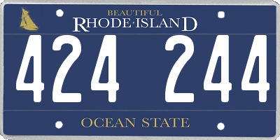 RI license plate 424244