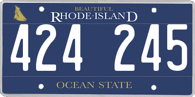 RI license plate 424245