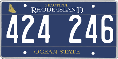 RI license plate 424246