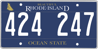 RI license plate 424247