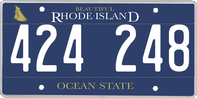 RI license plate 424248