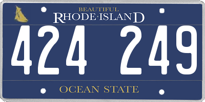 RI license plate 424249