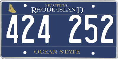 RI license plate 424252