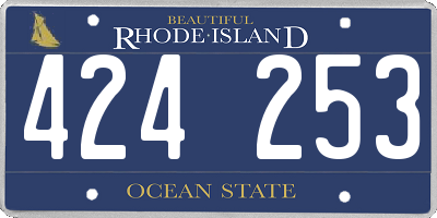 RI license plate 424253