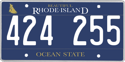 RI license plate 424255