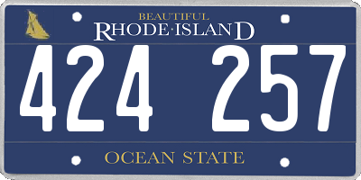 RI license plate 424257