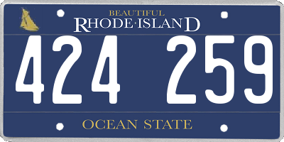 RI license plate 424259