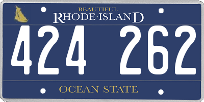 RI license plate 424262