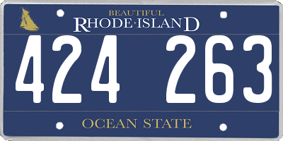 RI license plate 424263
