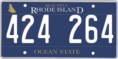 RI license plate 424264