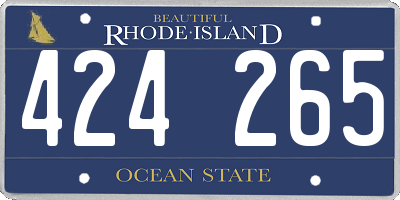 RI license plate 424265