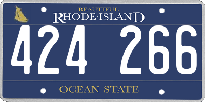 RI license plate 424266