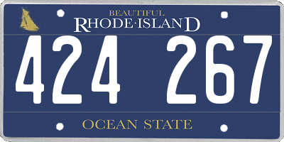 RI license plate 424267