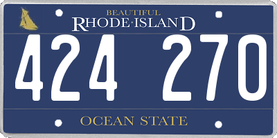 RI license plate 424270