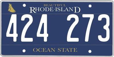 RI license plate 424273