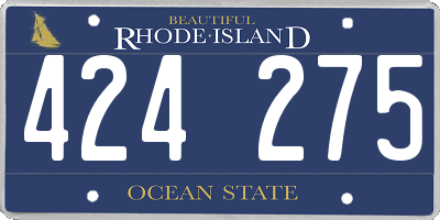 RI license plate 424275