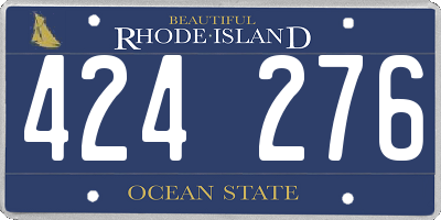 RI license plate 424276