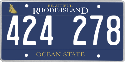 RI license plate 424278