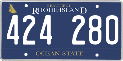 RI license plate 424280