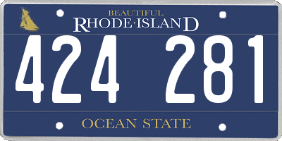 RI license plate 424281