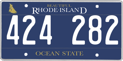 RI license plate 424282