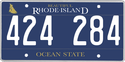 RI license plate 424284