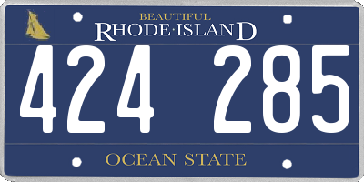 RI license plate 424285