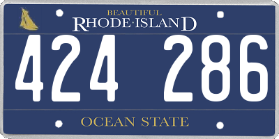RI license plate 424286