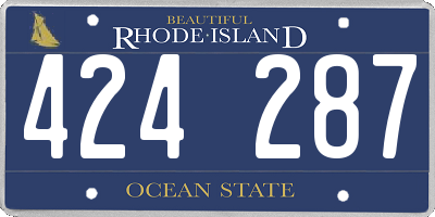 RI license plate 424287