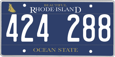 RI license plate 424288