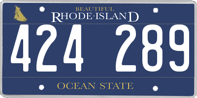 RI license plate 424289