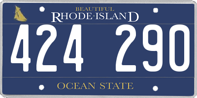 RI license plate 424290