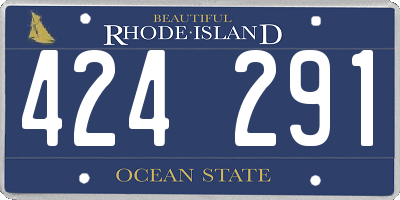 RI license plate 424291