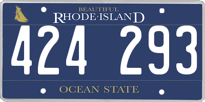 RI license plate 424293